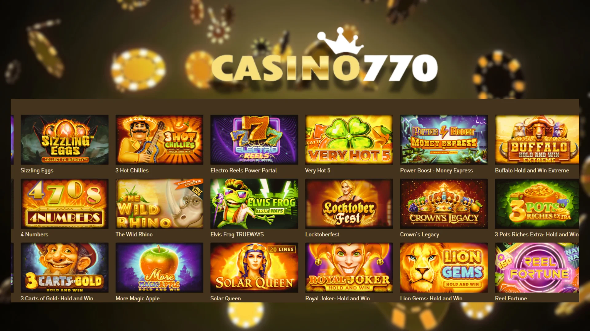 Bienvenue sur Casino 770 